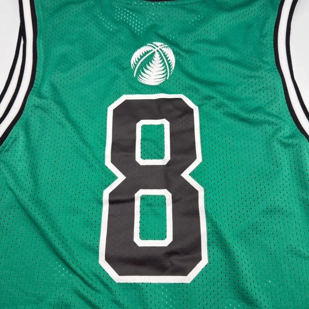 Basketball New Zealand Jersey Mens 3XL Green Black Official Licensed Mesh Top 8
